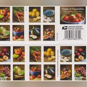 100 Fruits & Vegetables Art 2019 Forever Postage Stamps USPS Wedding Invitations